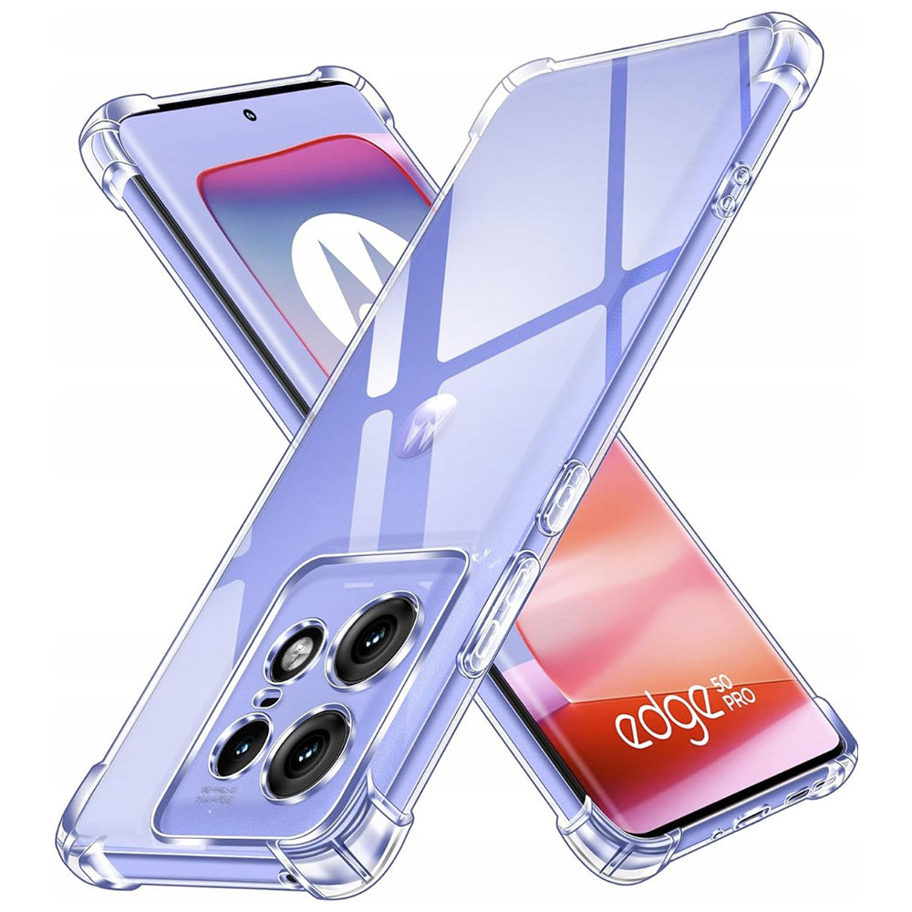 Pouzdro pro Motorola Edge 50 Pro, Techsuit, Odolné proti nárazům, Průhledné