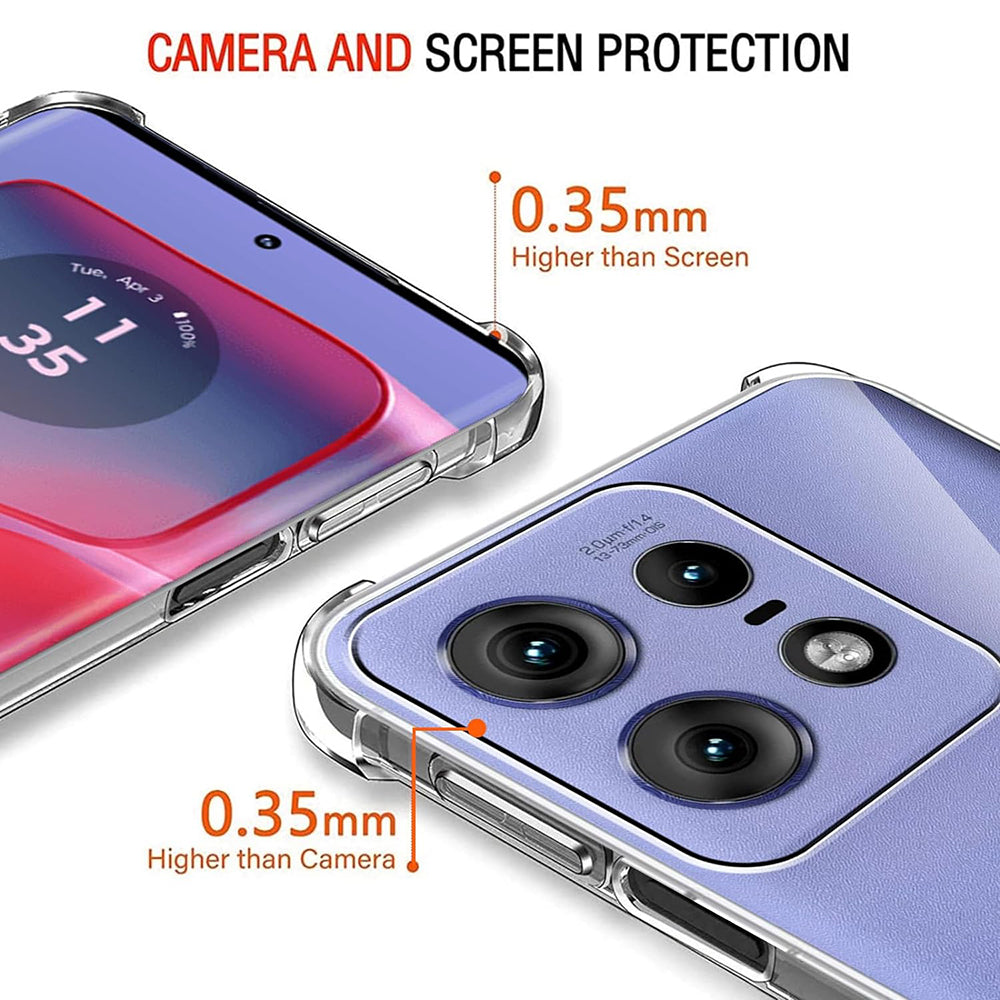 Pouzdro pro Motorola Edge 50 Pro, Techsuit, Odolné proti nárazům, Průhledné