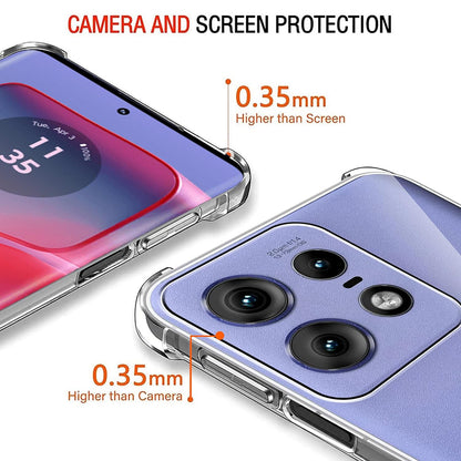 Pouzdro pro Motorola Edge 50 Pro, Techsuit, Odolné proti nárazům, Průhledné
