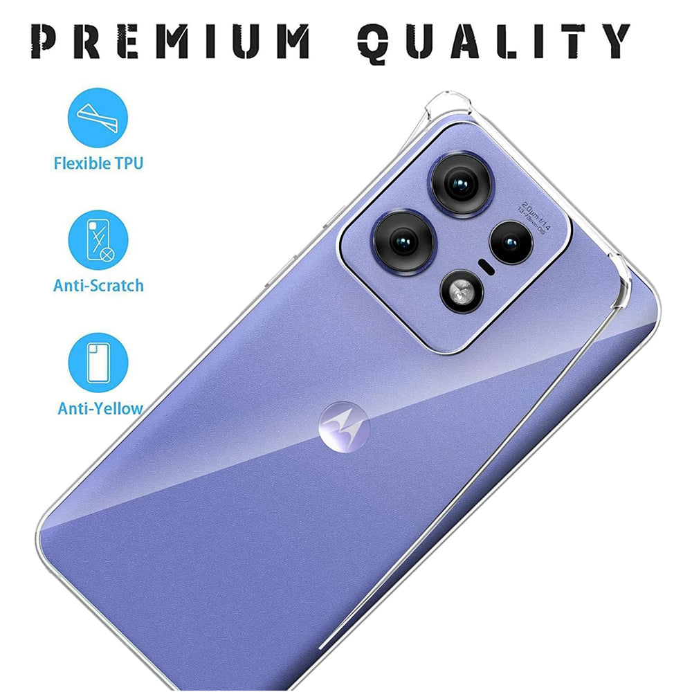 Pouzdro pro Motorola Edge 50 Pro, Techsuit, Odolné proti nárazům, Průhledné