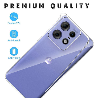 Pouzdro pro Motorola Edge 50 Pro, Techsuit, Odolné proti nárazům, Průhledné