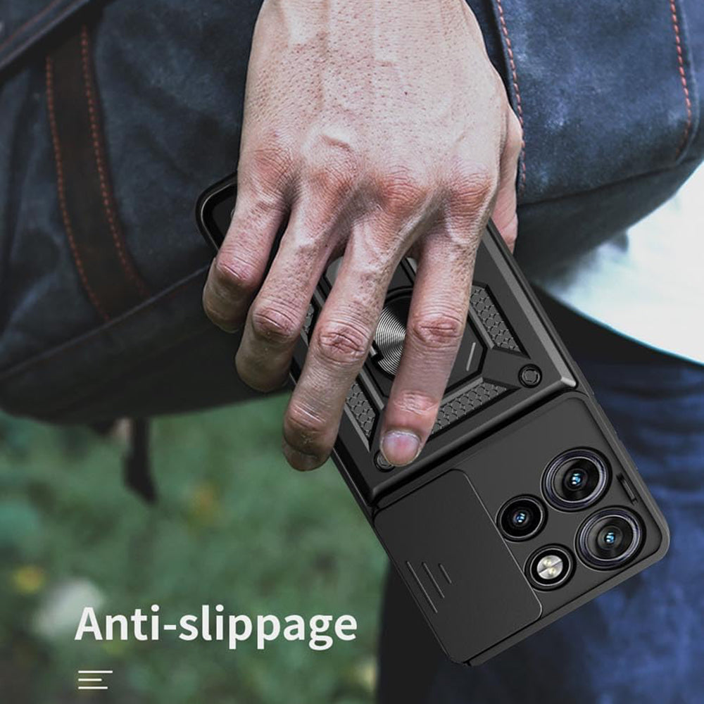Pouzdro pro Motorola Edge 50, Techsuit, CamShield, Černé