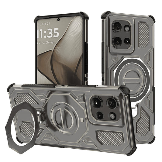 Pouzdro pro Motorola Edge 50, Techsuit, Carbon Shield Pro, Kouřové