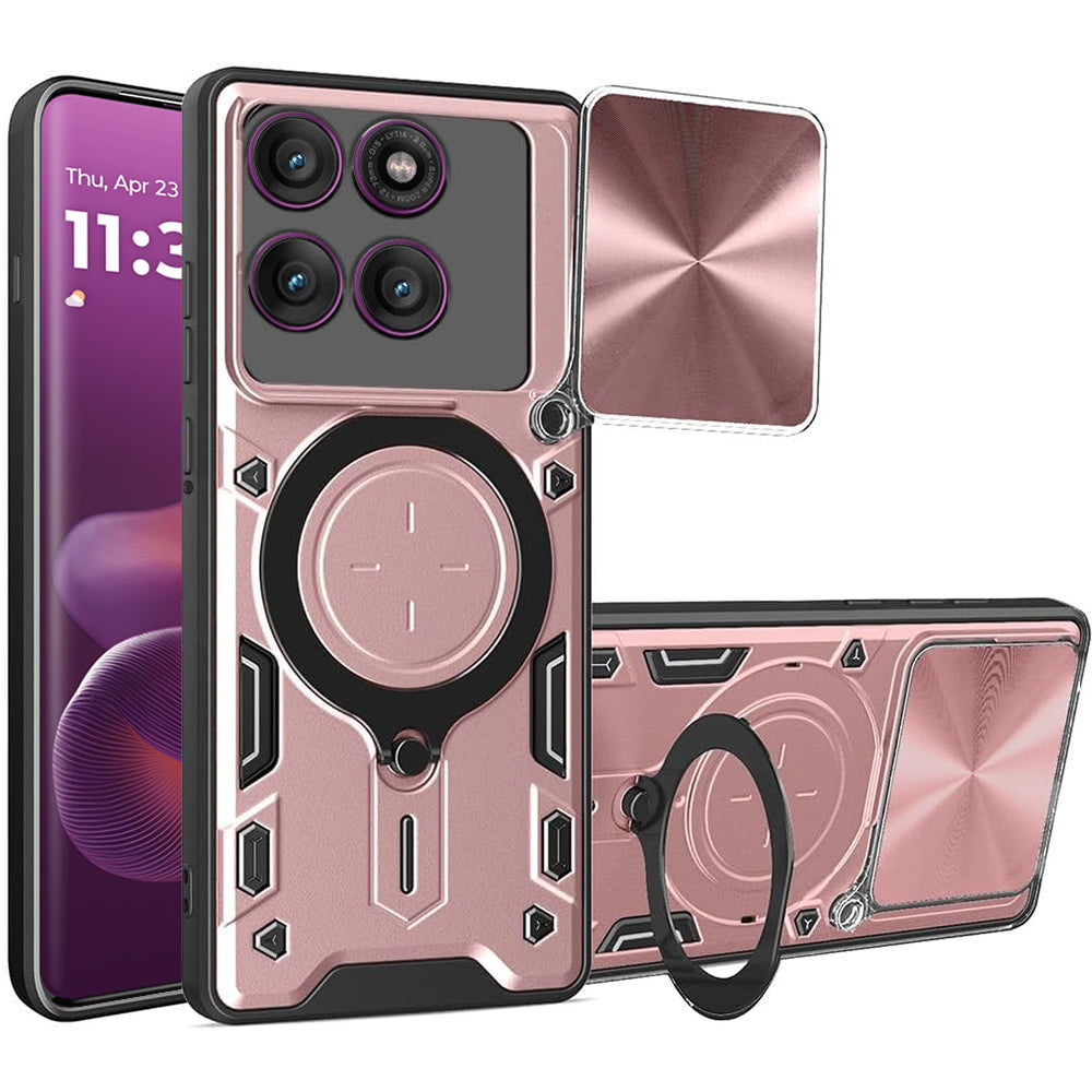 Pouzdro pro Motorola Edge 60 Pro, Techsuit, CamGuard Pro, Růžovo-zlaté