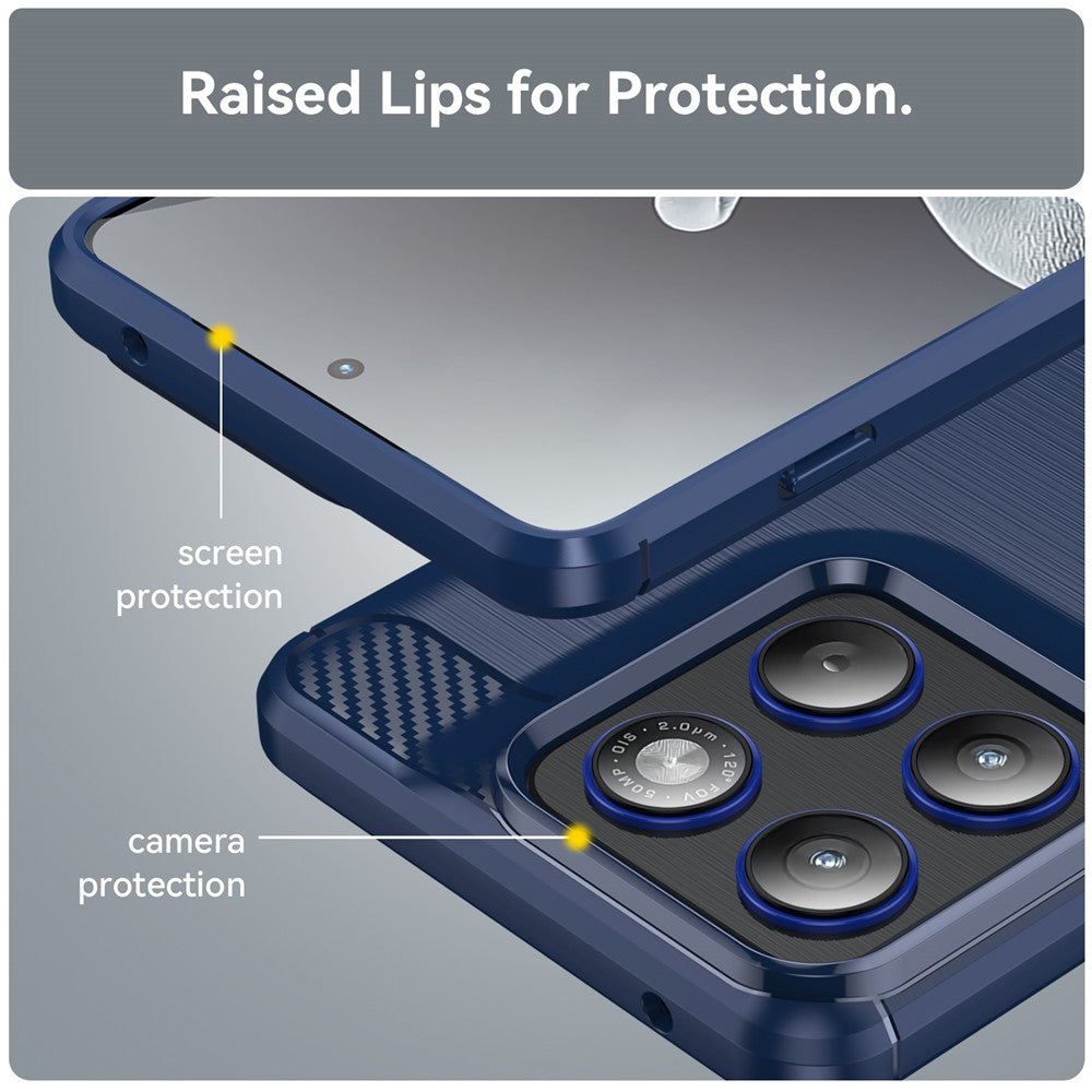 Pouzdro pro Motorola Edge 70, Techsuit, Carbon, Modrá