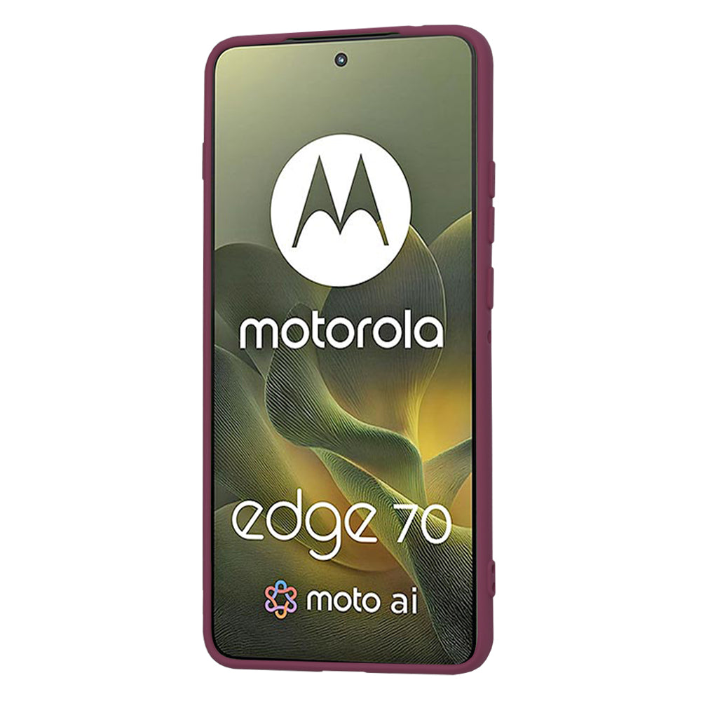 Pouzdro pro Motorola Edge 70, Techsuit, SoftFlex, Višňová