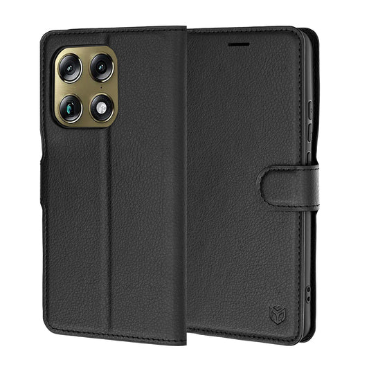 Pouzdro pro Motorola Edge 70 Ultra / Signature, Techsuit, kožené folio, černé