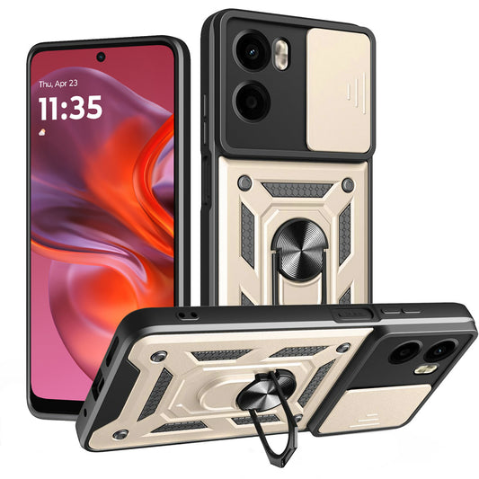 Pouzdro pro Motorola Moto E15 / G05, Techsuit, CamShield, Zlaté