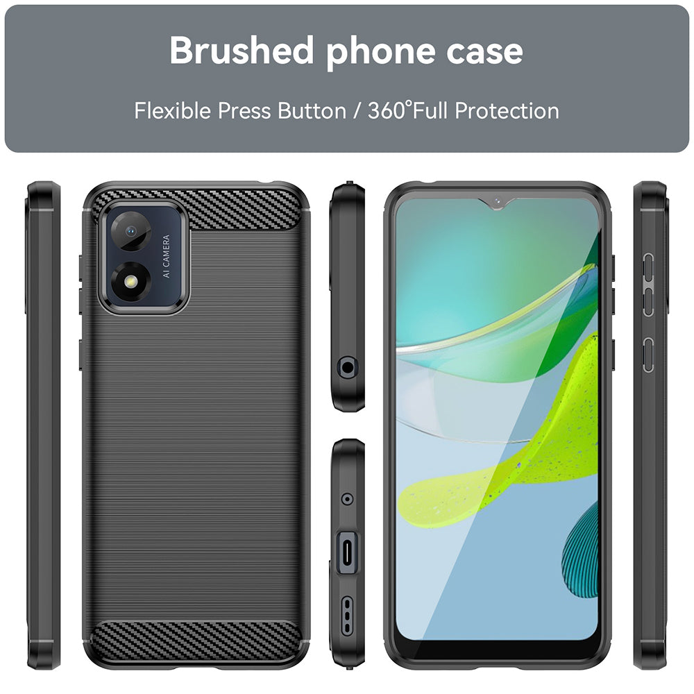 Pouzdro pro Motorola Moto E13, Techsuit, Carbon, Černé
