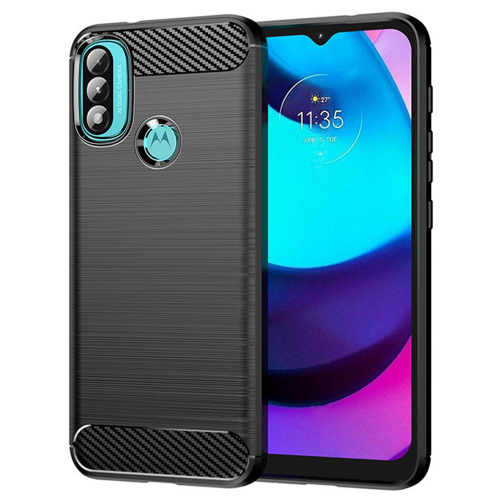 Pouzdro pro Motorola Moto E40 / E30 / E20, Techsuit, Carbon, Černé