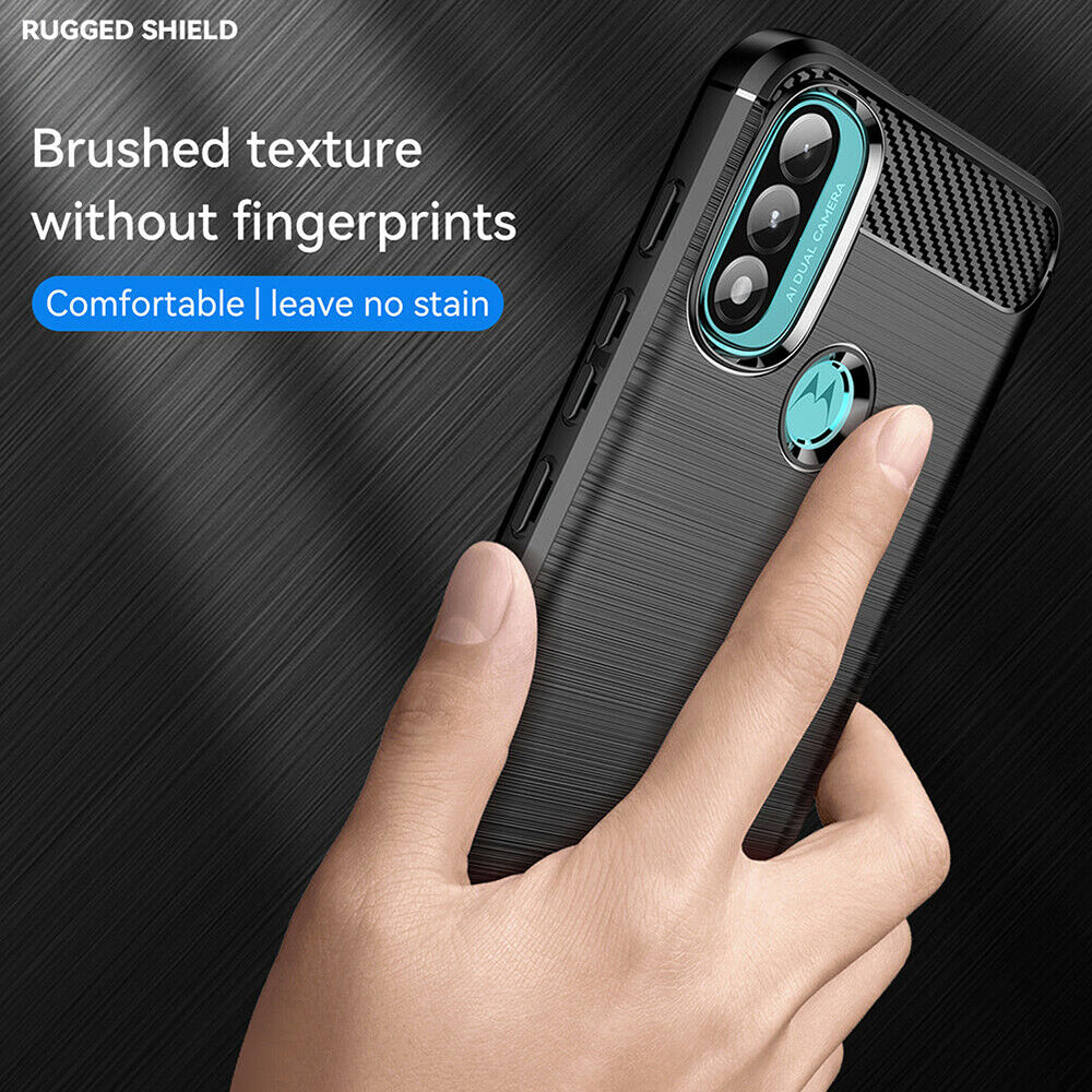 Pouzdro pro Motorola Moto E40 / E30 / E20, Techsuit, Carbon, Černé