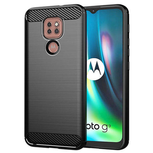 Pouzdro pro Motorola Moto E7 Plus / G9 Play, Techsuit, Carbon, Černé