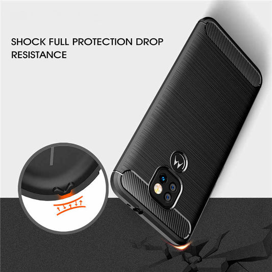 Pouzdro pro Motorola Moto E7 Plus / G9 Play, Techsuit, Carbon, Černé