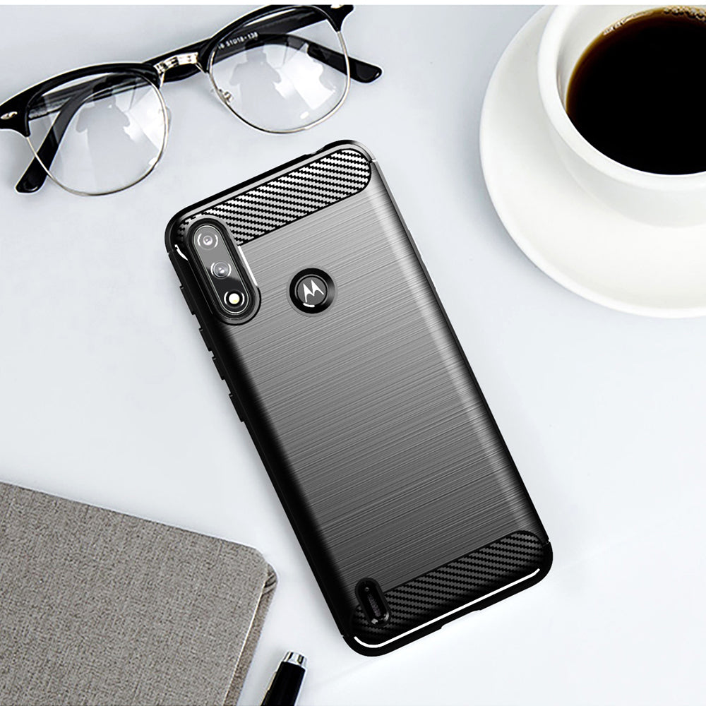 Pouzdro pro Motorola Moto E7i Power / E7 Power, Techsuit, Carbon, Černé