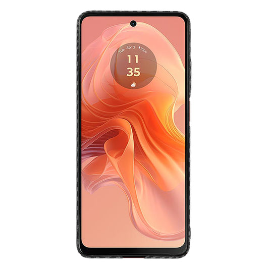 Pouzdro pro Motorola Moto G04s / E14 / G04 / G24, Techsuit, Carbonite FiberShell, černé