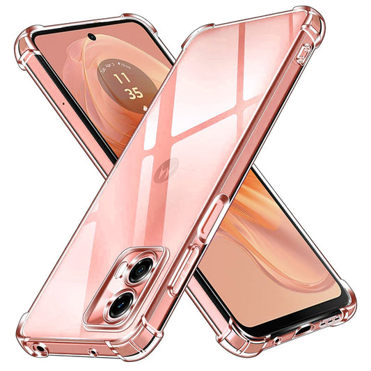 Pouzdro pro Motorola Moto G04s / E14 / G04 / G24, Techsuit, nárazuvzdorné průhledné, transparentní