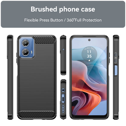 Pouzdro pro Motorola Moto G04s / E14 / G24 Power / G04 / G24, Techsuit, Carbon, Černé