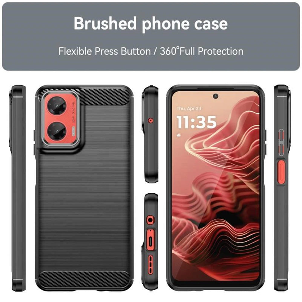 Pouzdro pro Motorola Moto G06 Power / G06, Techsuit, Carbon, Černá