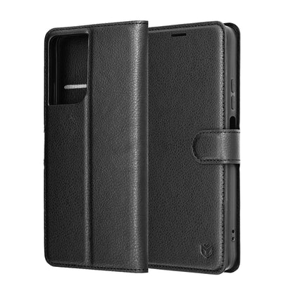Case for Motorola Moto G06, Techsuit, Leather Folio, Black