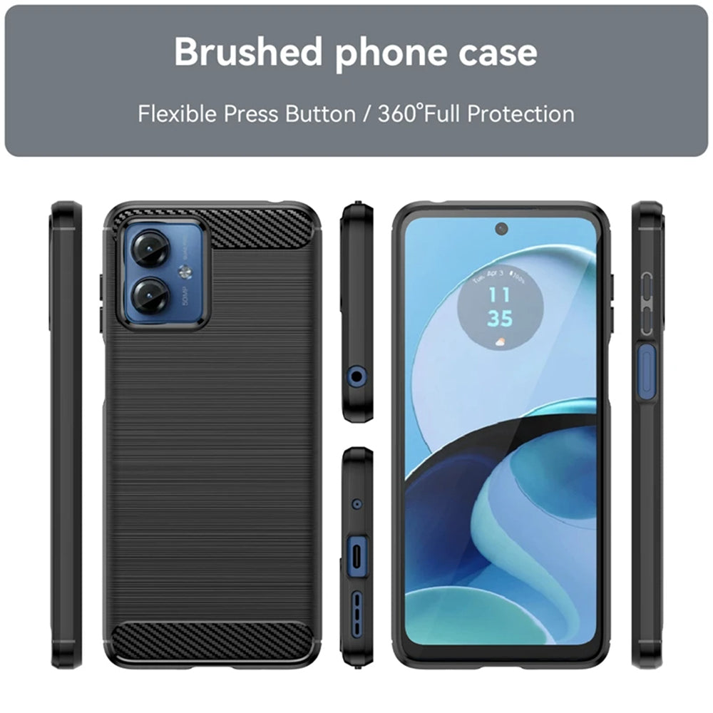 Pouzdro pro Motorola Moto G14, Techsuit, Carbon, Modrá