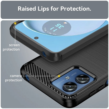 Pouzdro pro Motorola Moto G14, Techsuit, Carbon, Modrá