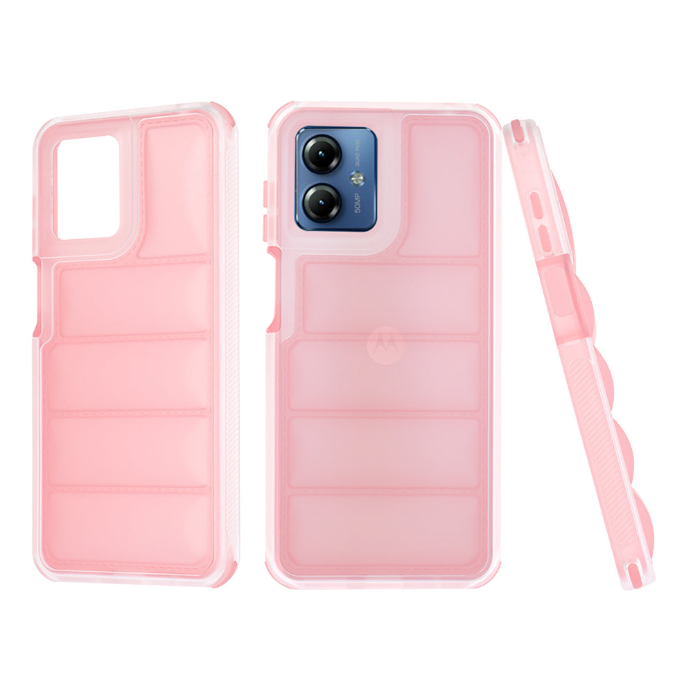 Pouzdro pro Motorola Moto G14, Techsuit, Wave Shield, růžové