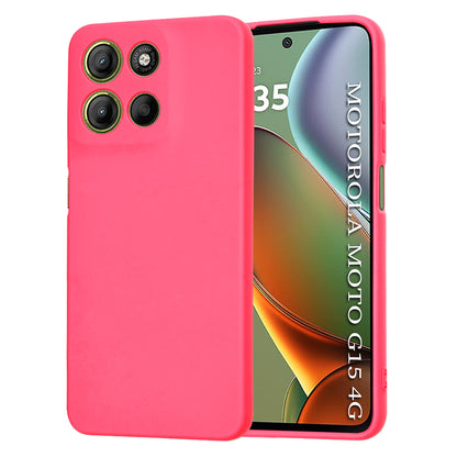 Pouzdro pro Motorola Moto G15 / G15 Power, Techsuit, SoftFlex, Tmavě růžové
