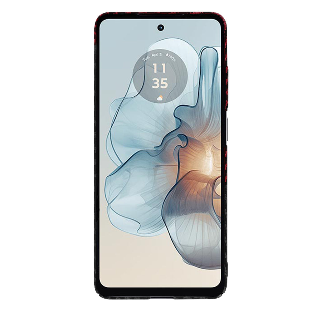 Pouzdro pro Motorola Moto G24 Power, Techsuit, Carbonite FiberShell, Černo-červené