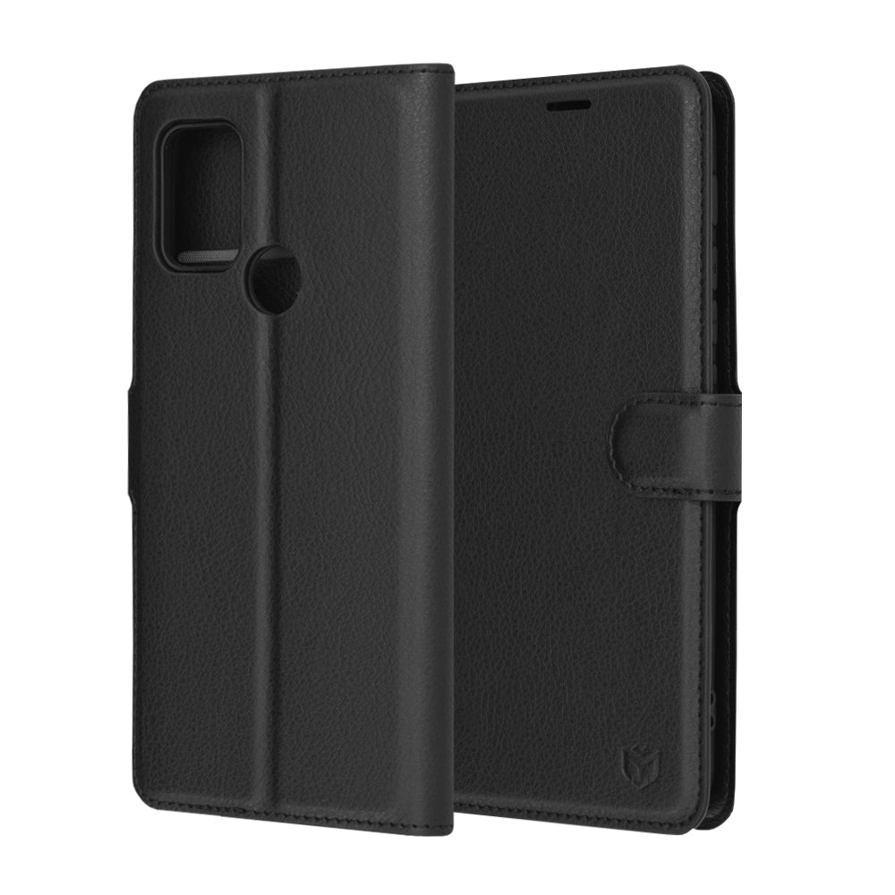 Pouzdro pro Motorola Moto G30 / G20 / G10, Techsuit, kožené folio, černé