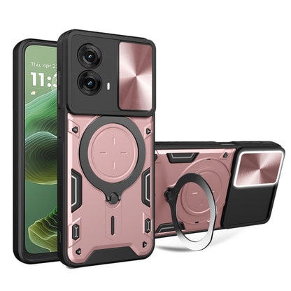 Pouzdro pro Motorola Moto G35, Techsuit, CamGuard Pro, Růžovo-zlaté