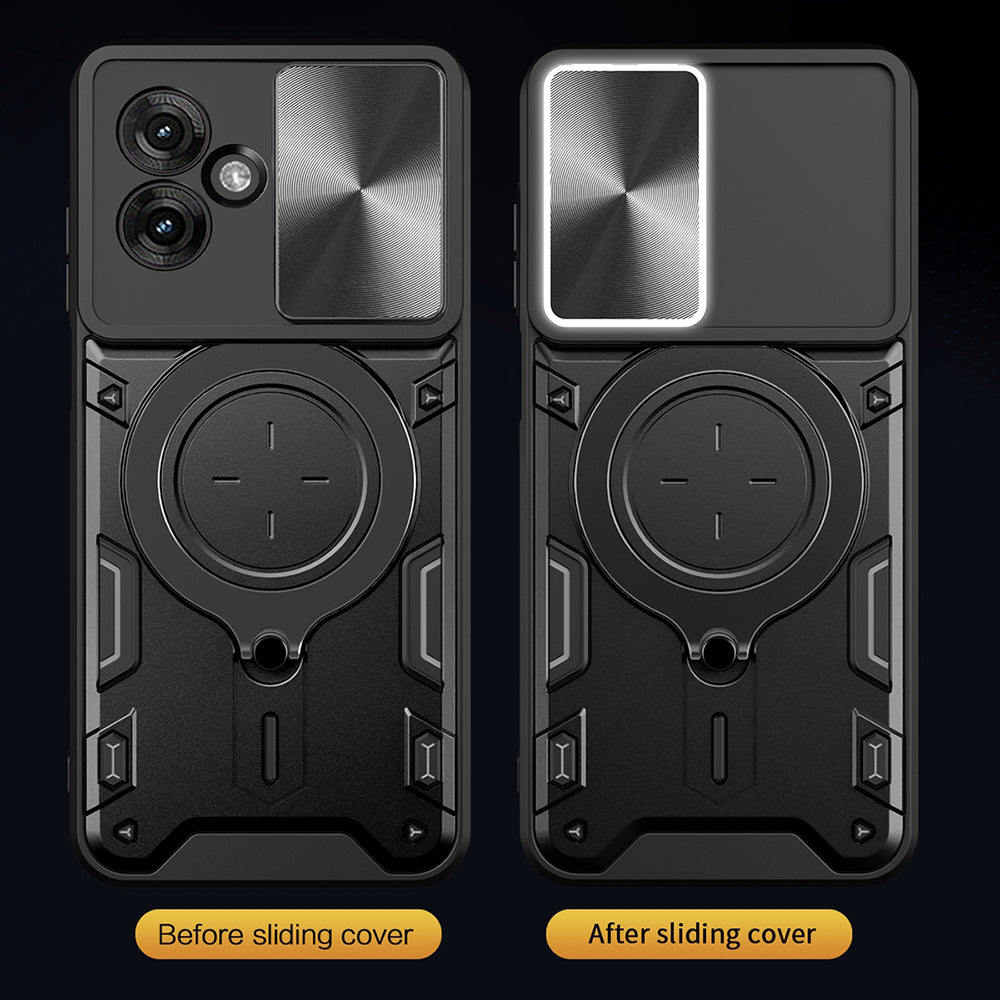 Pouzdro pro Motorola Moto G35, Techsuit, CamGuard Pro, Růžovo-zlaté