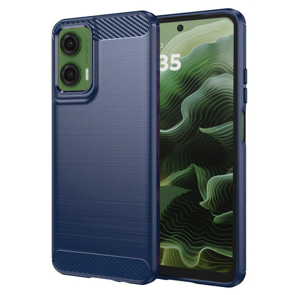 Pouzdro pro Motorola Moto G35, Techsuit, Carbon, Modrá
