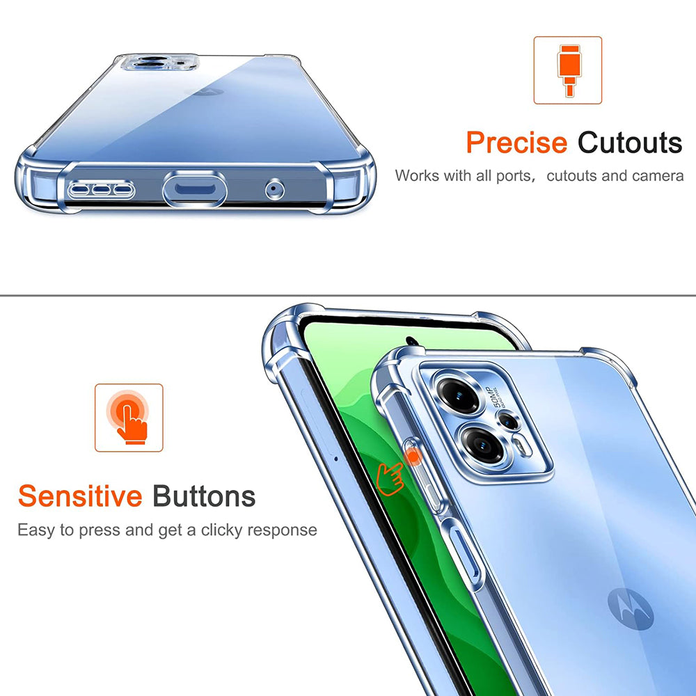 Pouzdro pro Motorola Moto G35, Techsuit, Odolné proti nárazům, Průhledné