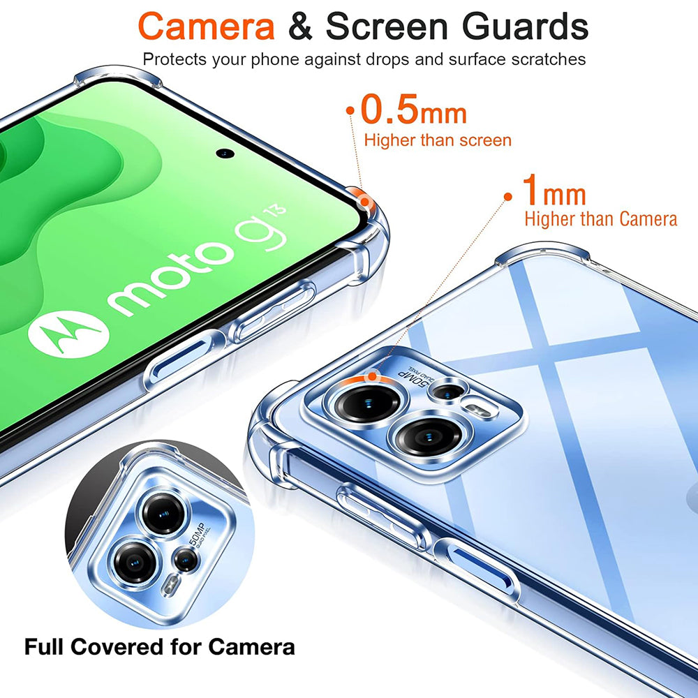 Pouzdro pro Motorola Moto G35, Techsuit, Odolné proti nárazům, Průhledné