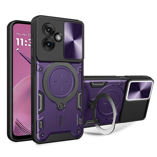 Pouzdro pro Motorola Moto G55, Techsuit, CamGuard Pro, fialové