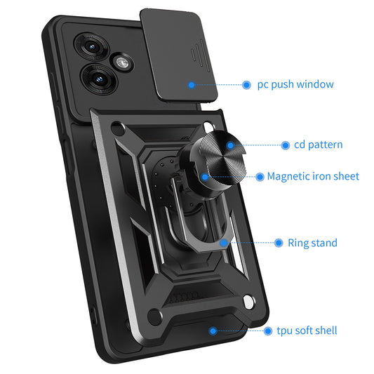 Pouzdro pro Motorola Moto G55, Techsuit, CamShield, Černá