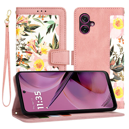 Pouzdro pro Motorola Moto G55, Techsuit, FlipCraft, Růžové