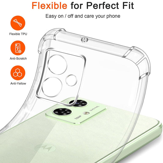Pouzdro pro Motorola Moto G55, Techsuit, Odolné proti nárazům, Průhledné