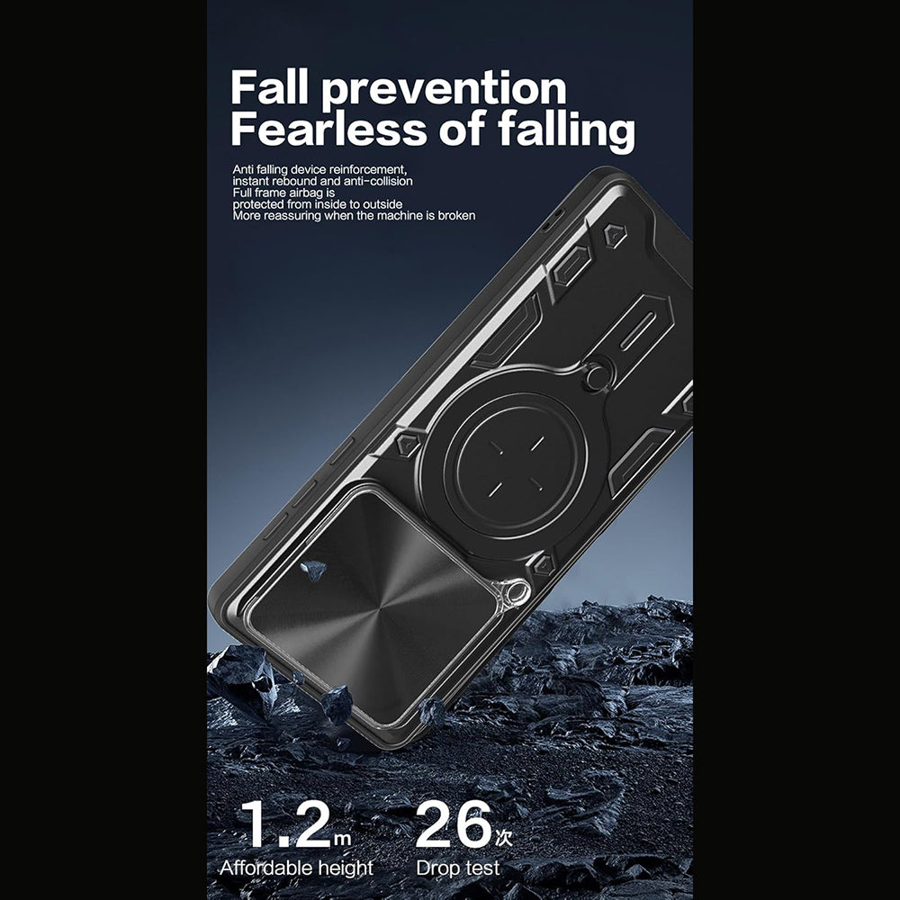 Pouzdro pro Motorola Moto G67 Power / G57 Power, Techsuit, CamGuard Pro, Černá