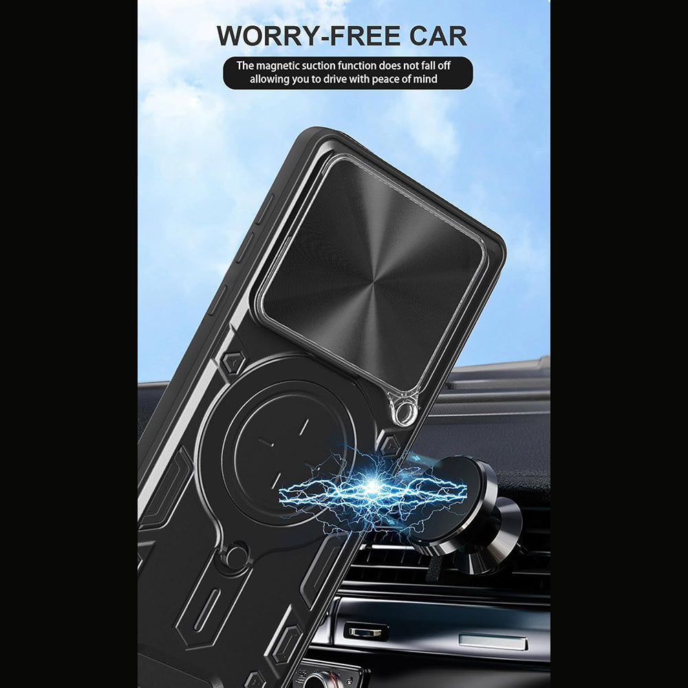 Pouzdro pro Motorola Moto G67 Power / G57 Power, Techsuit, CamGuard Pro, Černá