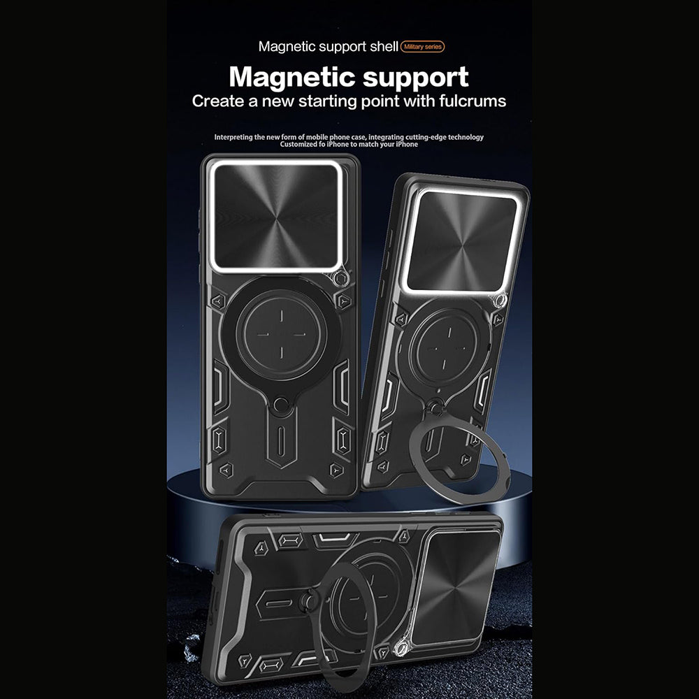 Pouzdro pro Motorola Moto G67 Power / G57 Power, Techsuit, CamGuard Pro, Černá