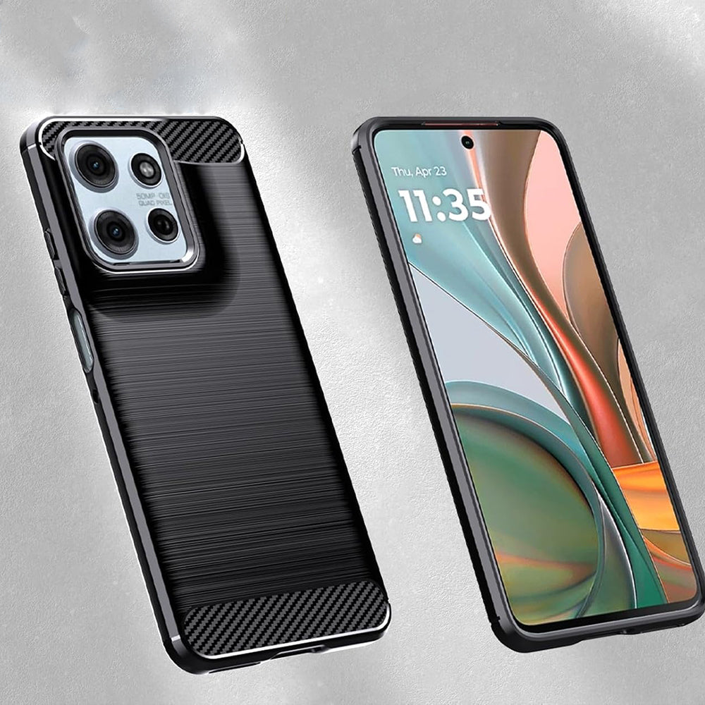 Pouzdro pro Motorola Moto G67 Power / G57 Power, Techsuit, Carbon, Černá