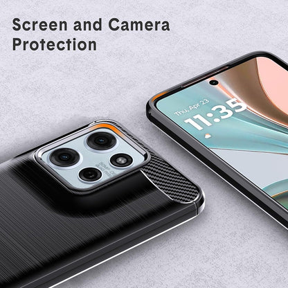 Pouzdro pro Motorola Moto G67 Power / G57 Power, Techsuit, Carbon, Černá