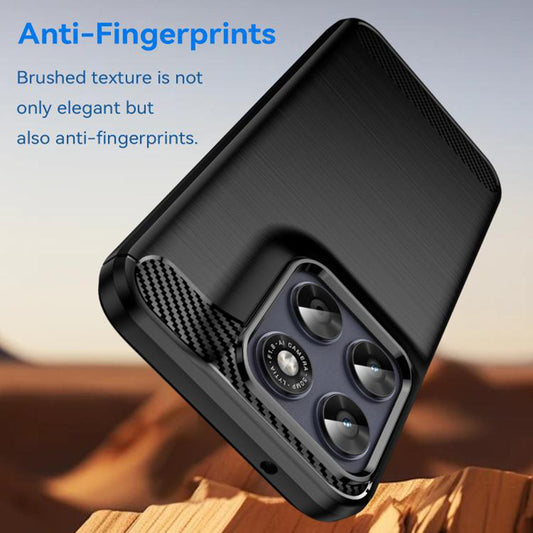 Pouzdro pro Motorola Moto G77 / G67, Techsuit, Carbon, Černá