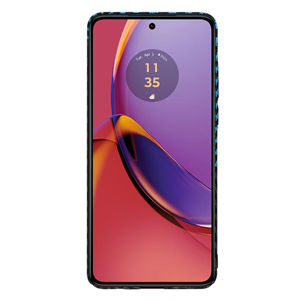 Pouzdro pro Motorola Moto G84, Techsuit, Carbonite FiberShell, Černá Bleu