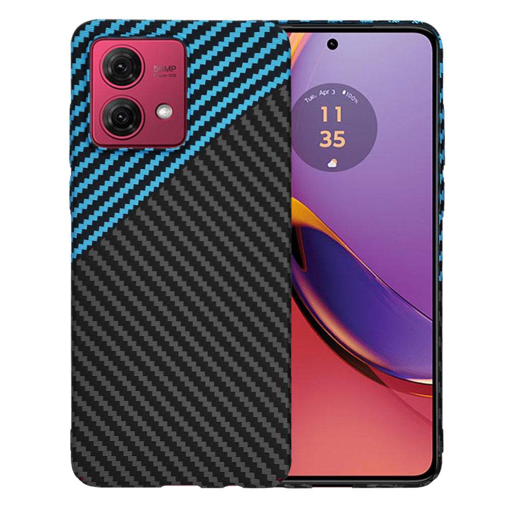 Pouzdro pro Motorola Moto G84, Techsuit, Carbonite FiberShell, Černá Bleu