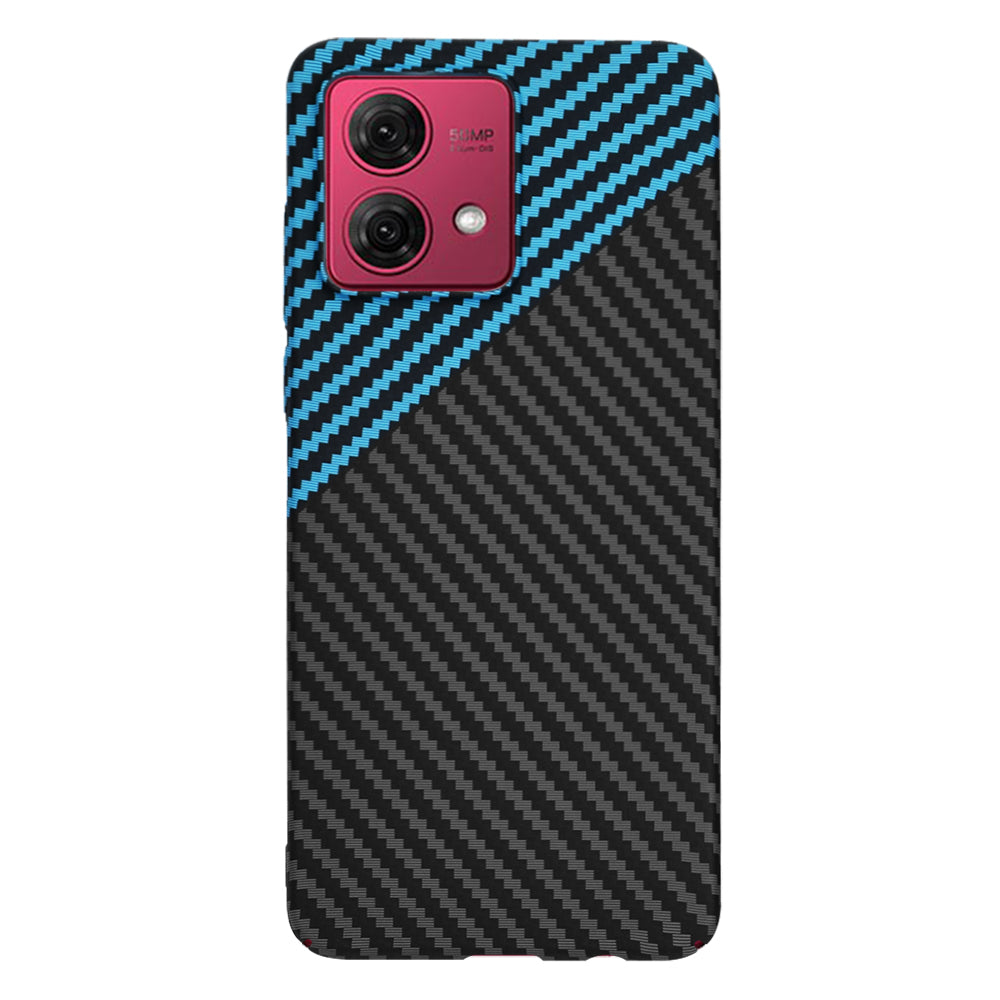 Pouzdro pro Motorola Moto G84, Techsuit, Carbonite FiberShell, Černá Bleu