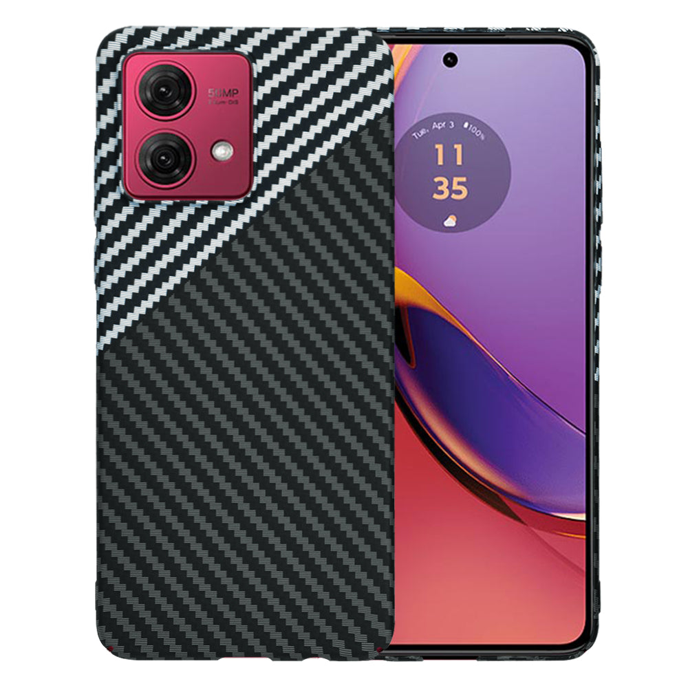 Pouzdro pro Motorola Moto G84, Techsuit, Carbonite FiberShell, Černá Šedá