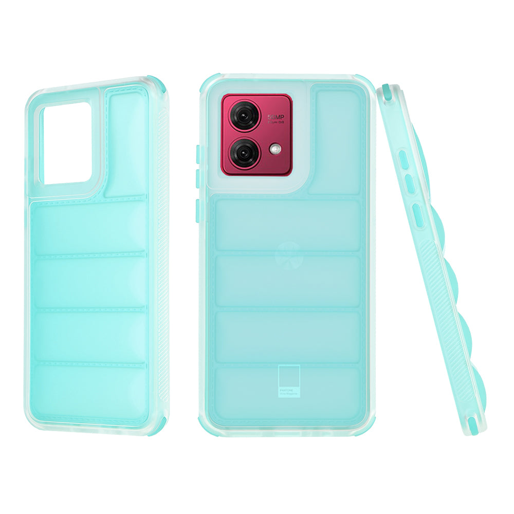 Pouzdro pro Motorola Moto G84, Techsuit, Wave Shield, Tyrkysové