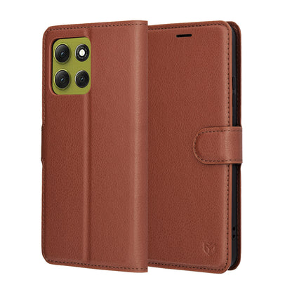 Pouzdro pro Motorola Moto G86, Techsuit, Leather Folio, hnědá